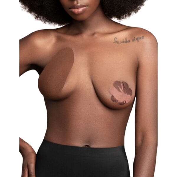 BYE-BRA - BREASTS ENHANCER + 3 PAIRS OF SATIN BROWN CUP A/C 2